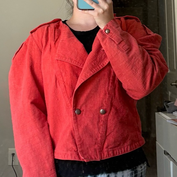 Vintage Bruestle Women’s Red Cropped Jacket - Picture 10 of 11